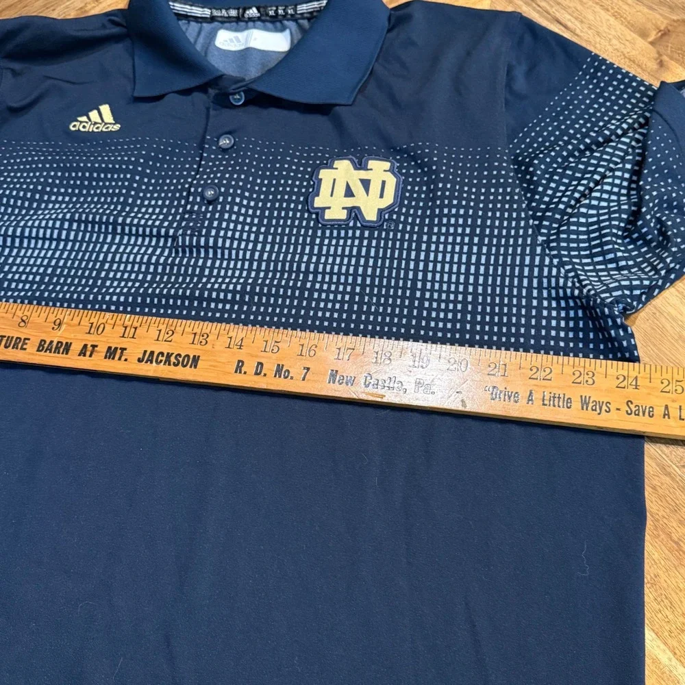 Adidas Notre‎ Dame Fighting Irish Navy Golf Polo Shirt Mens XL